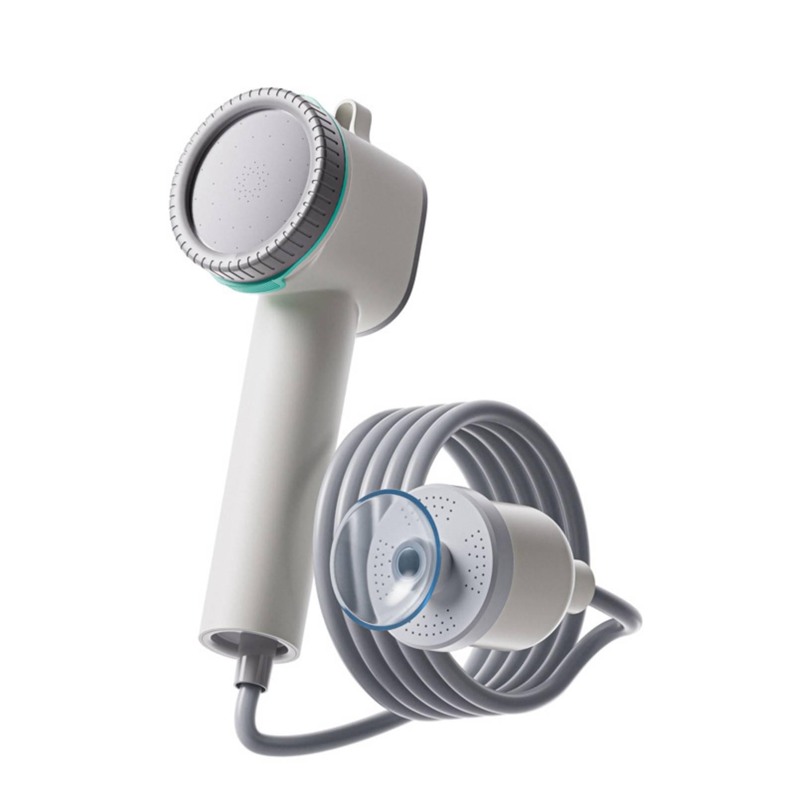 Portable Camping Shower - Tragbares elektrisches Duschset mit Saugnapfbasis für