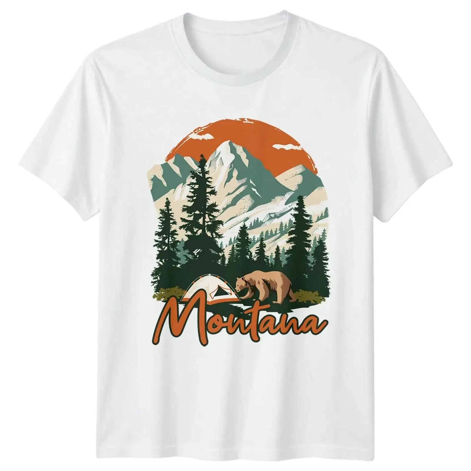 Outdoor Und Camping - Montana Bär Camping T-Shirt Outdoor-Abenteuer-Geschenk für