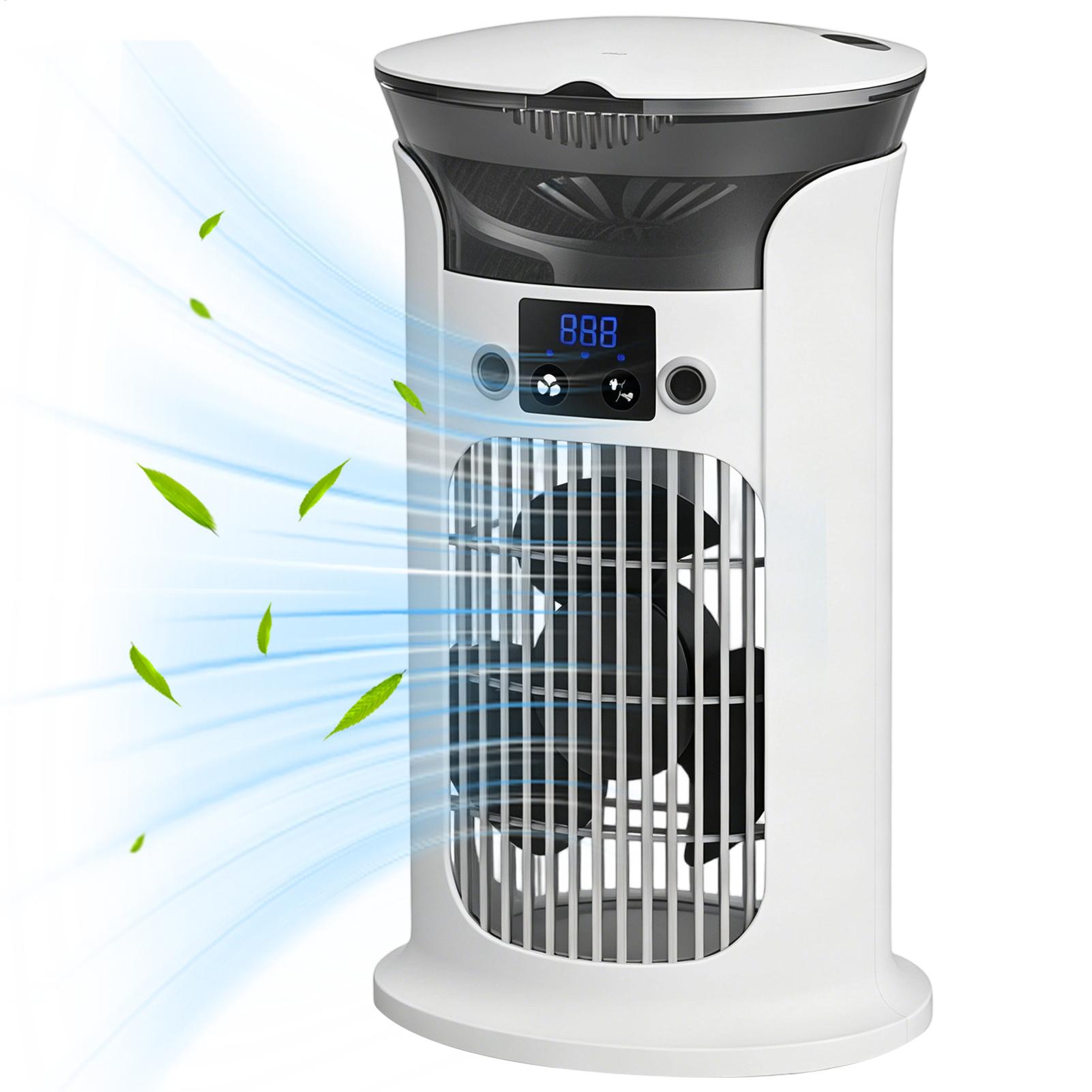 Outdoor Camping Kitchen - Tragbarer, verstellbarer Stehventilator mit Licht für