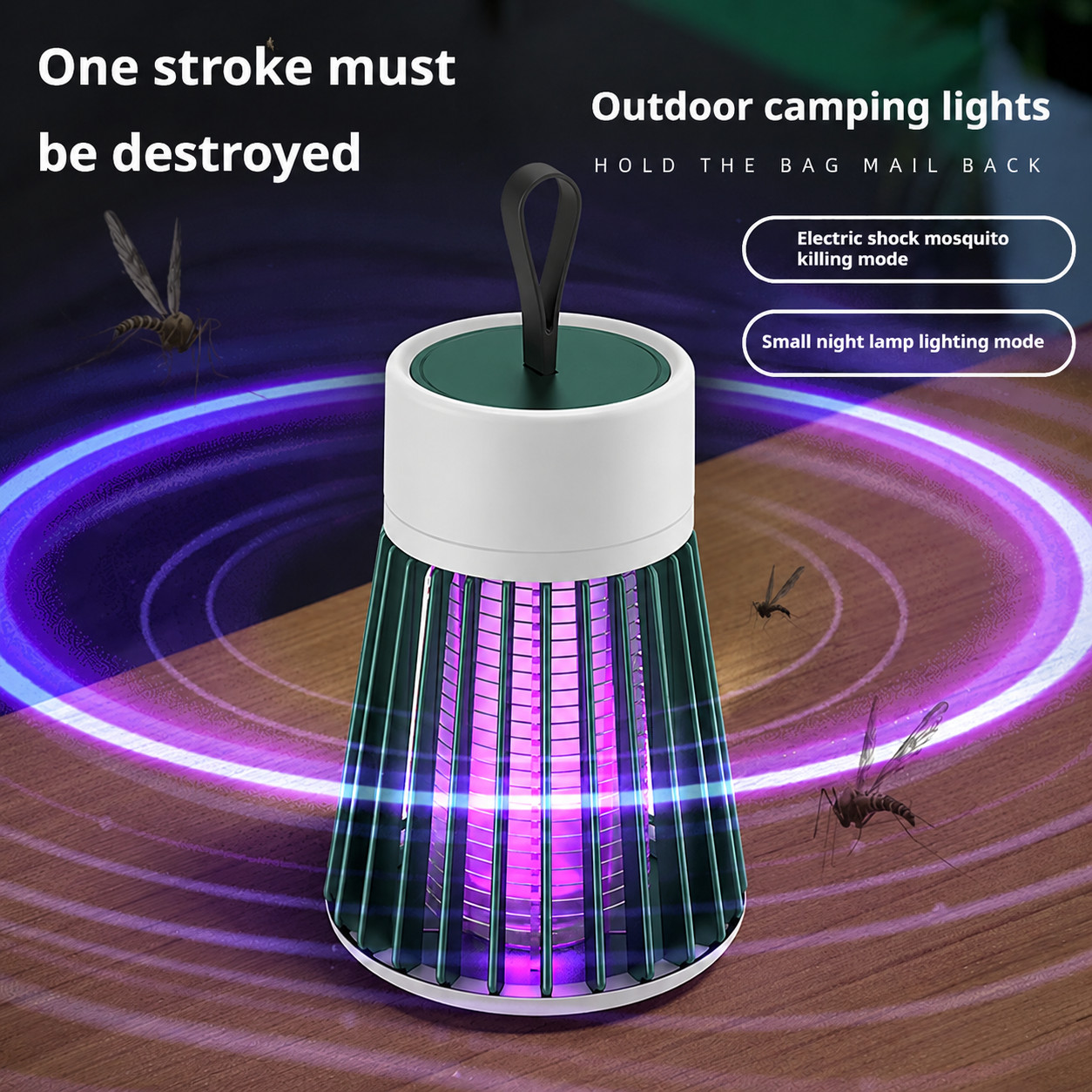 Outdoor Camping Bug Zapper - Elektrische Mückenkiller-Lampe USB-Insektenvernichter mit LED-Licht für