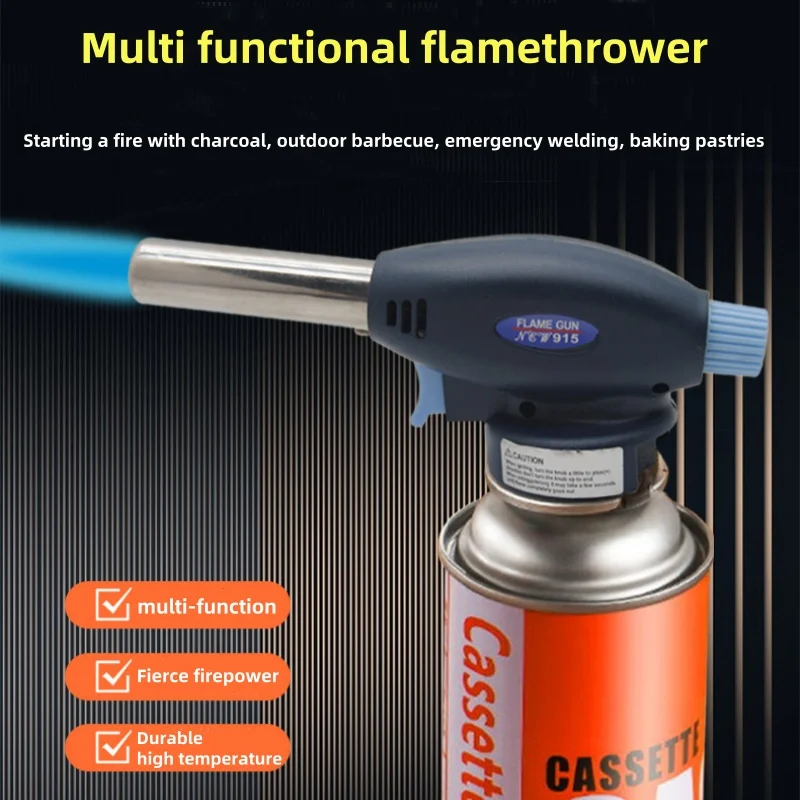 Outdoor Camping Kitchen - 915 Spritzpistolenkopf, tragbarer Kartentyp, Flüssiggas-Flammenwerferhalter für
