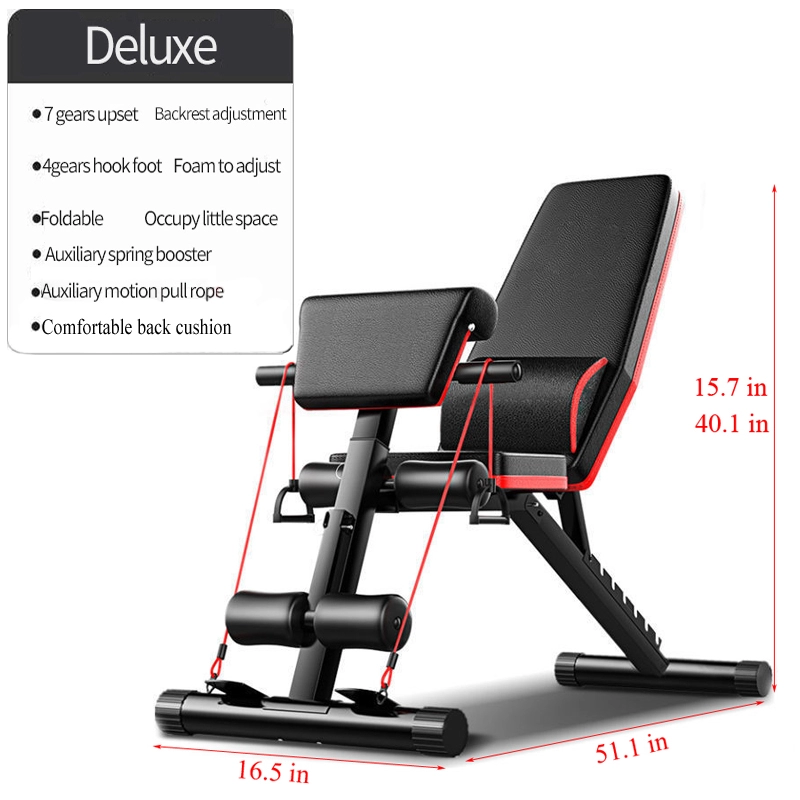 Folding Chair - Beliebter Heim-Fitness-Stuhl: Verstellbare, klappbare Hantelbank für
