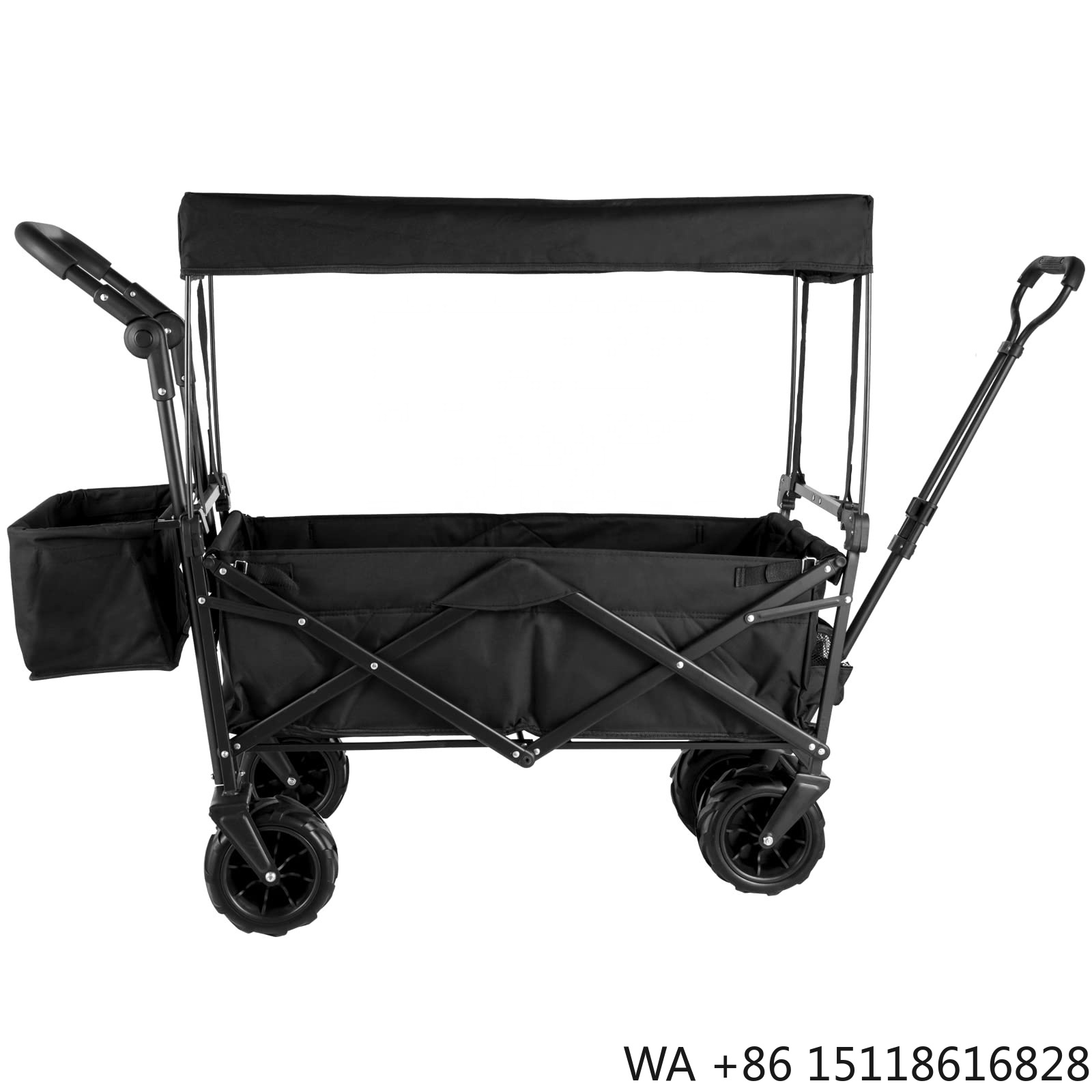 Outdoor Camping Folding Table - Outdoor-Camping-Klappwagen, faltbarer Transportwagen mit Sonnendach und