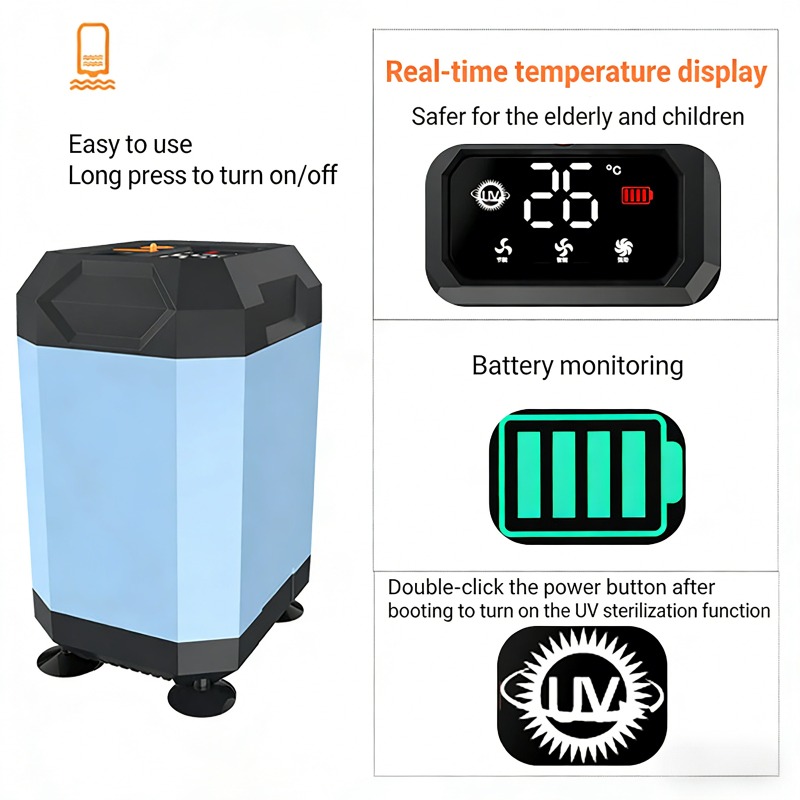 Outdoor Camping Shower - 5400mAh/9000mAh Tragbare Campingdusche für Draußen mit