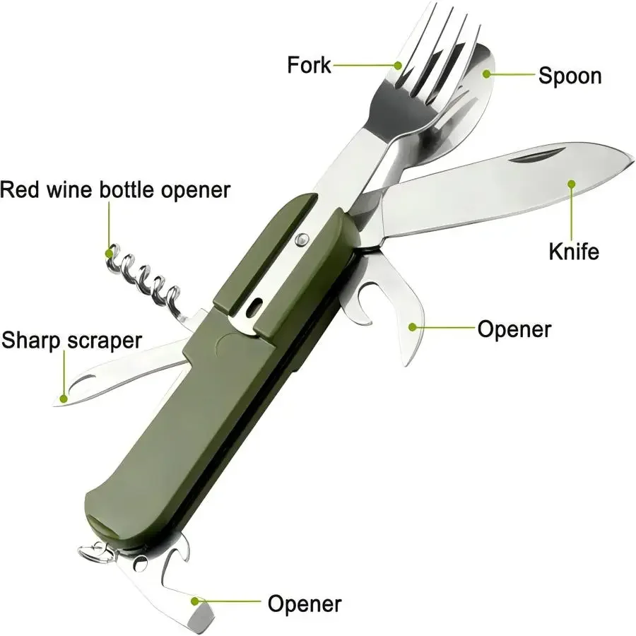 Campingausrüstung 5-in-1 Edels – Camp Utensil Set Bewertung und Preis