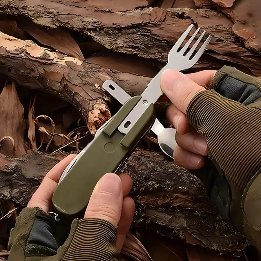 Campingausrüstung 5-in-1 Edels – Camp Utensil Set Bewertung und Preis