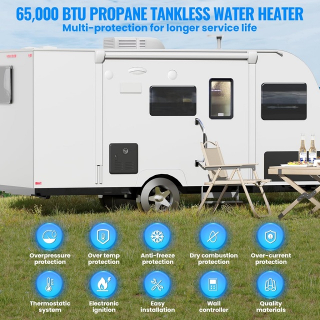 Tragbarer Gas-Durchlauferhitze – Outdoor Camping Shower Bewertung und Preis